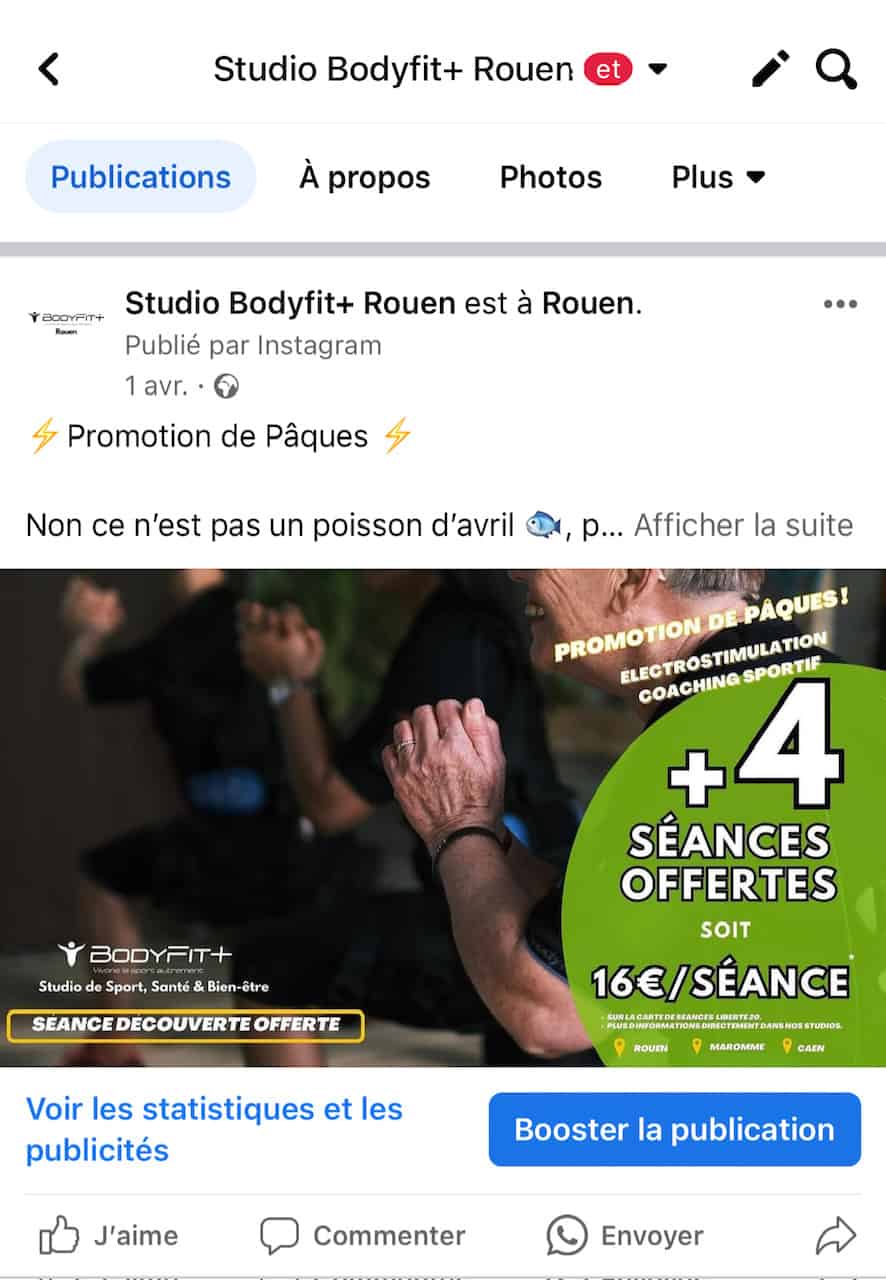 Facebook Studio Bodyfit+ Rouen